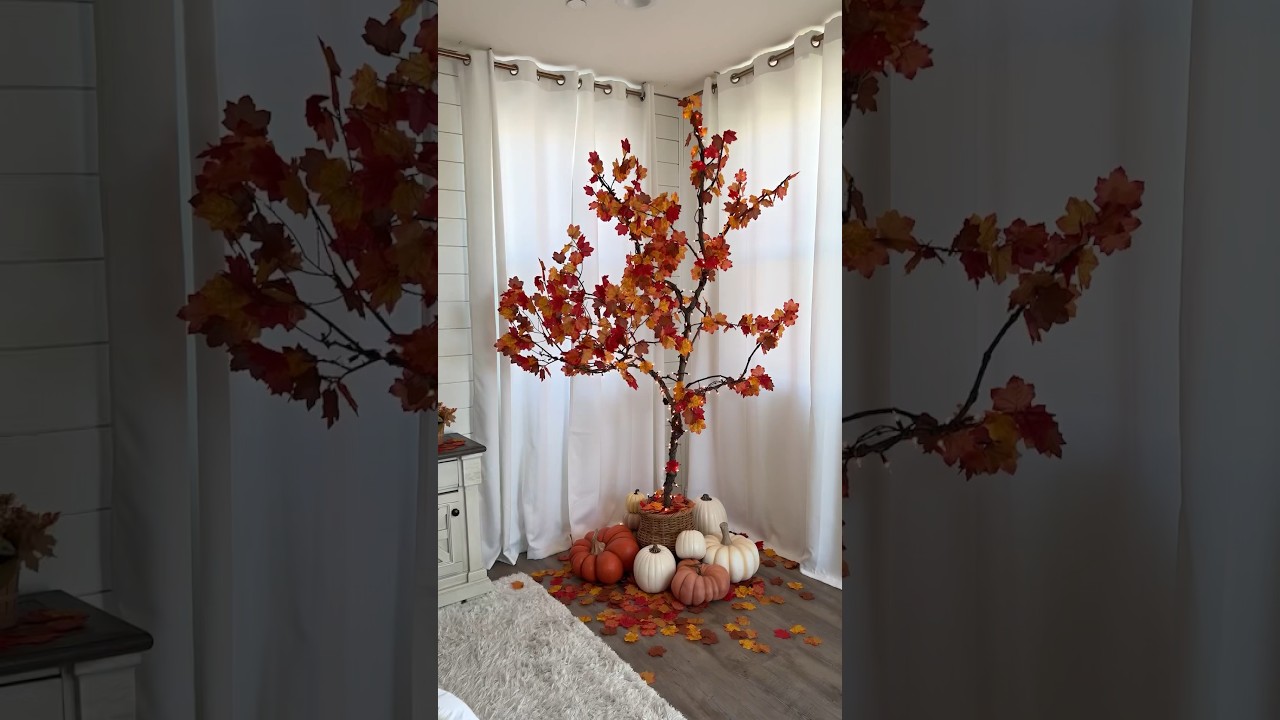 decorate for autumn with me 🍁🍂🧡 #autumnhome #falldecor #falldecorations #diydecor #diyhomedecor