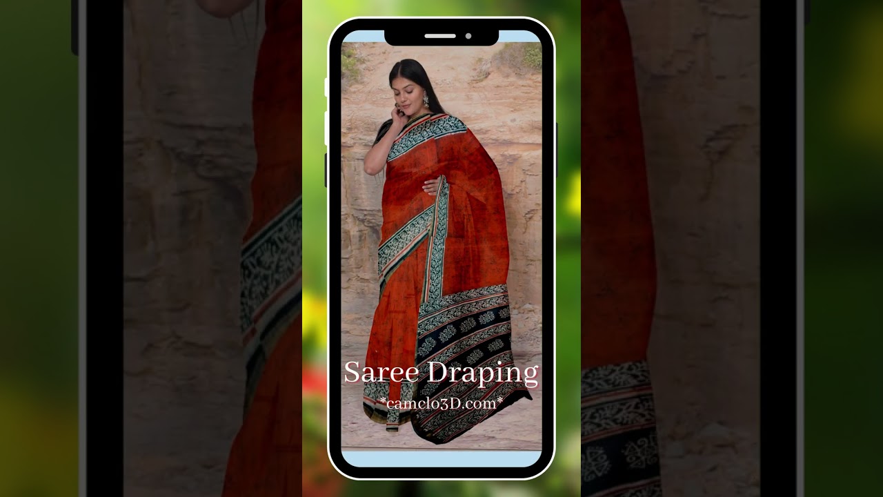 convert flat saree onto models on camclo3D, saree draping, visualize model, dressmaking