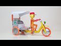 How To Make Robot Cycle RickShaw At Home DIY Matchbox Tuk Tuk Cycle Rickshaw