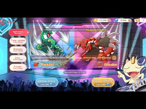 Pocket Incoming : Legendary Summon 8X draw 10 times get S+ pokemon