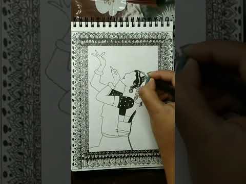 Chitra Kala | Dancing Girl | #dhanashree #dancing #shorts #art #portrait