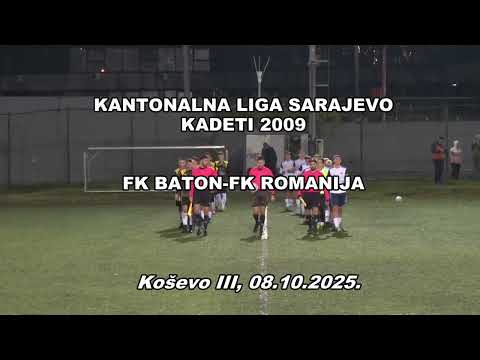 Kadeti 2010 FK Baton - FK Romanija Pale 5 Kolo Omladinska Liga Kantona Sarajevo 08.10.2025