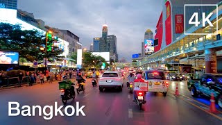 4K 🇹🇭 Bangkok | Driving Downtown at Night - 03/May/2022 | Motorcycle Taxi Ride