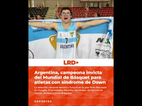 Basquet adaptado: Bautista Hernández, de Cañada de Gómez, se coronó Campeóm Mundial.