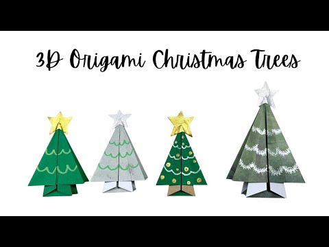 How to Make a 3D Origami Christmas Tree | Easy Holiday Paper Craft Tutorial