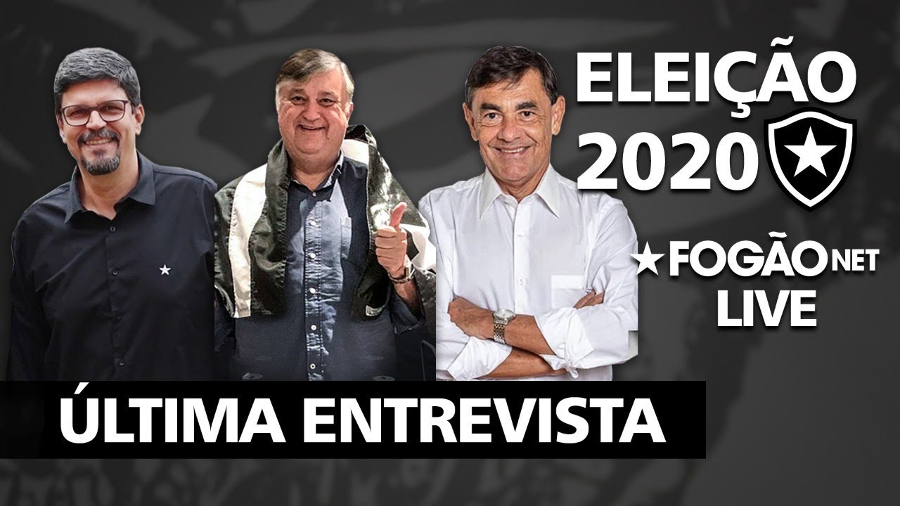 FogãoNET exibe última entrevista com candidatos à presidência do Botafogo antes da eleição. Assista!