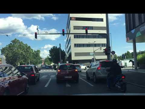 City drive Europe: GRAZ, Austria - center to A2 Autobahn