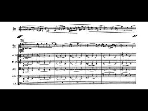 Jacques Ibert - Concertino da Camera for Alto Saxophone and Orchestra (1935) [Score-Video]