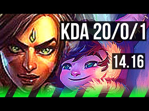 NIDALEE vs NUNU & WILLUMP (JGL) | 20/0/1, 74% winrate, Legendary, 6 solo kills | EUW Diamond | 14.16
