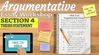 How To Write A Thesis Statement For An Argumentative Essay