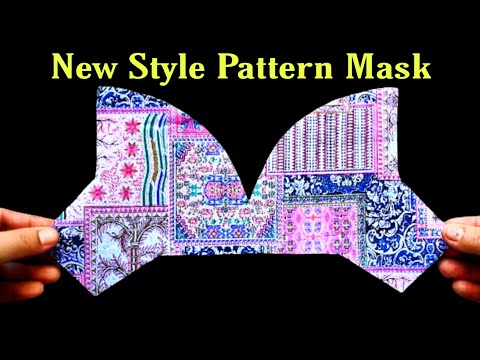 😷Very Easy New Style Pattern Mask Sewing Tutorial😷