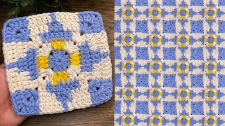 Unique Crochet Square Pattern-Simple&easy For Beginners 