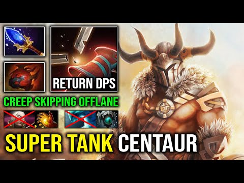 EPIC Creep Skipping 5200 HP Tanker Centaur with Aghanim Stampede + Heart Vanguard Dota 2