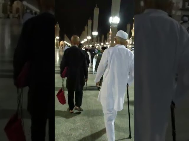 Halaman Masjid Nabawi | Berjalan Diantara Tiang Payung