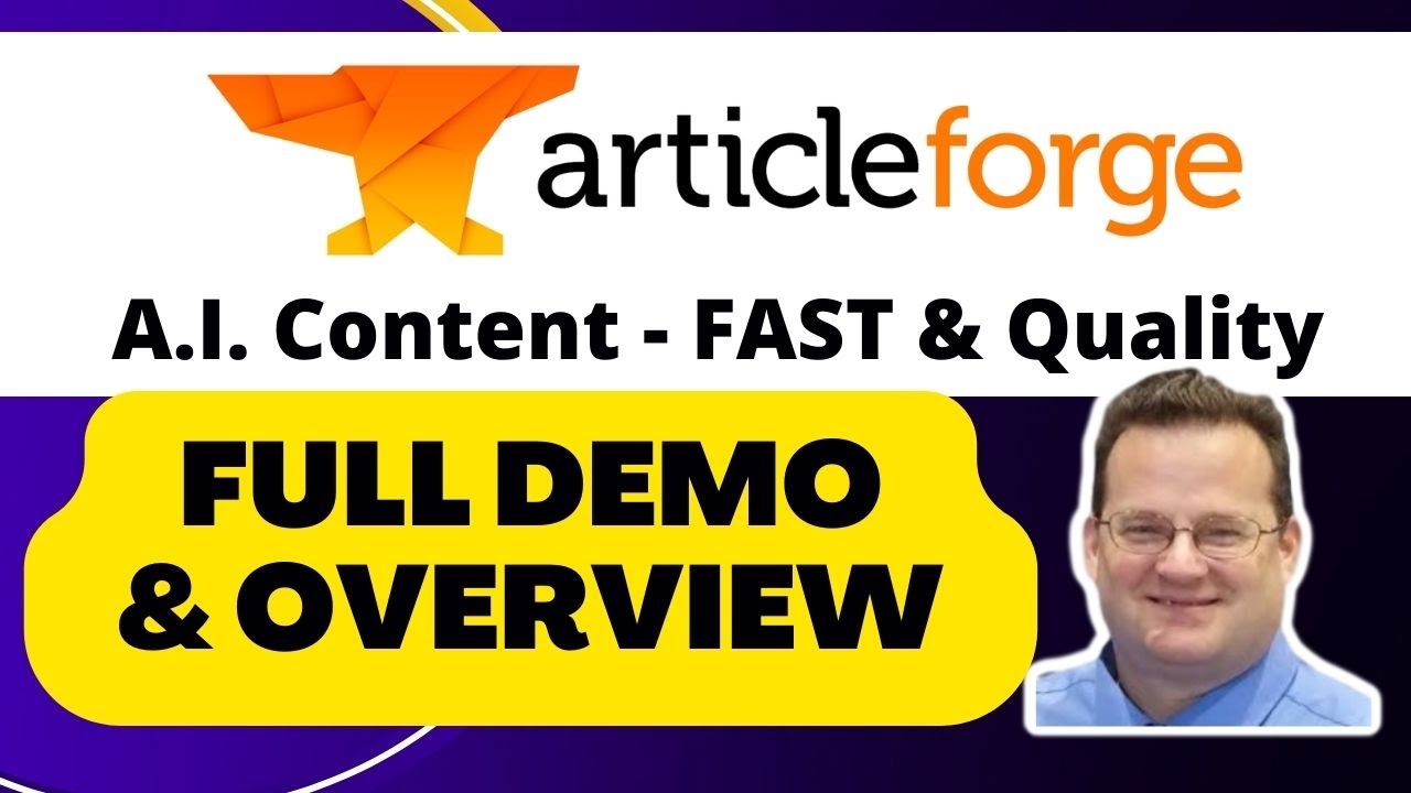 Article Forge Review & Demo - FAST Quality A.I. Content Writer - Article Forge Review Demo Overview