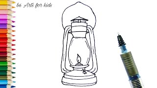 How to draw a LANTERN easy