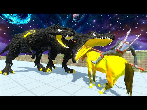 2x BATMAN T REX DEATH RUN - Animal Revolt Battle Simulator