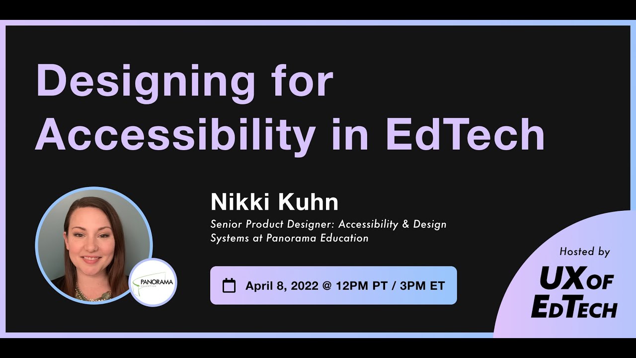 Designing for Accessibility in EdTech - YouTube