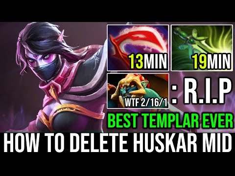 Easy Destroy Cancer Huskar [Templar Assassin] Free Bash Talent 1Hit K.O 900GPM 24Kills 7.21d Dota 2