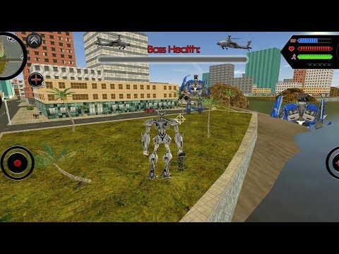 Robot Shark (Jet Airplane Fight Blue Boss Car Robot) Boss Huge Robot Machine - Android Gameplay HD