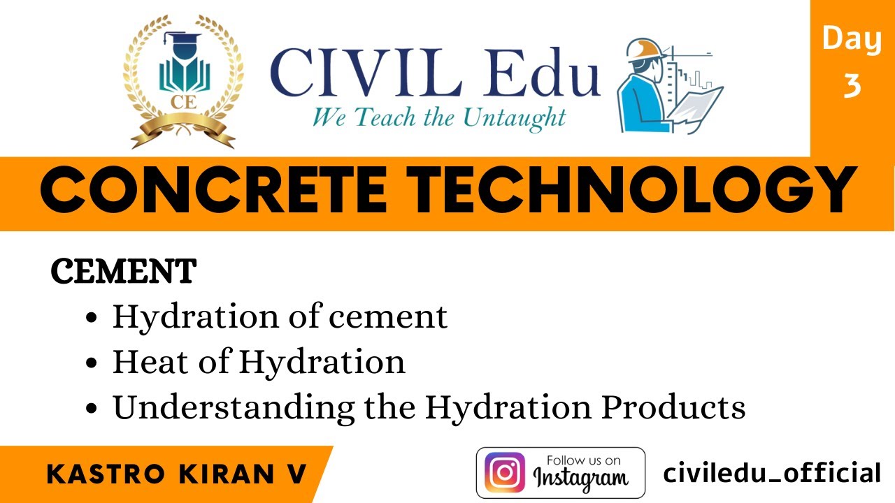 Day 3_Concrete Technology_Hydration of Cement, Physical Properties of Cement_CIVIL Edu