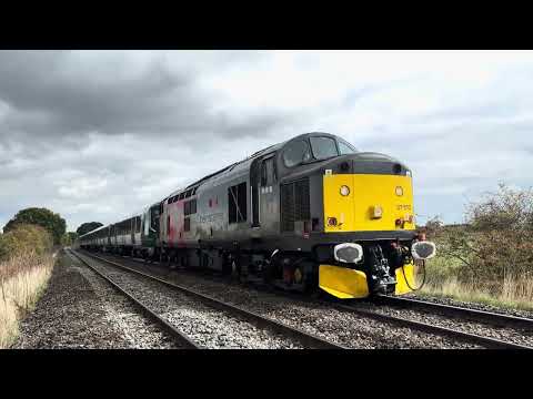 Hinckley train station class 37510+730223 ROG 5Q77 Burbage common 