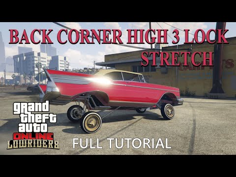 Gta5 Online Lowrider 3 Lock Stretch HIGH LOCK! How To Use Hydraulics 3 Wheel   GTAV Gta San Andreas
