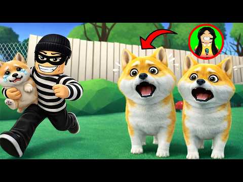 Nos Convertimos en una  FAMILIA DE PERRO y nos ROBAN 😭en roblox | paolazgames