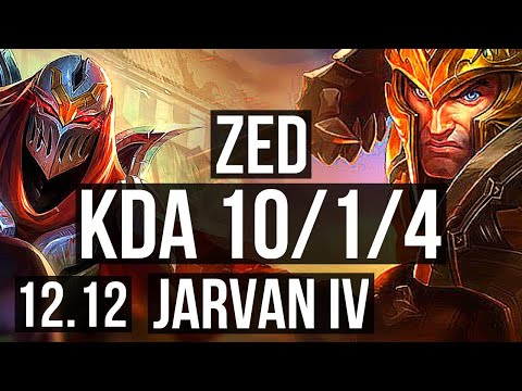 ZED vs J4 (JNG) | Quadra, 10/1/4, 600+ games | EUW Grandmaster | 12.12