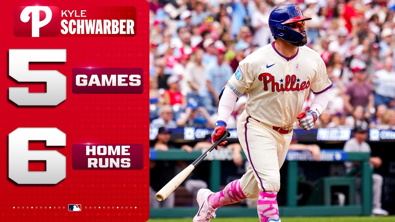 Kyle Schwarber has hit 6 HOME RUNS in his last 5 GAMES! 🤯🔥 (On pace for 60+ HRS!)