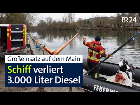 Kampf gegen Umweltgefahr: Passagierschiff verliert Diesel auf dem Main | BR24