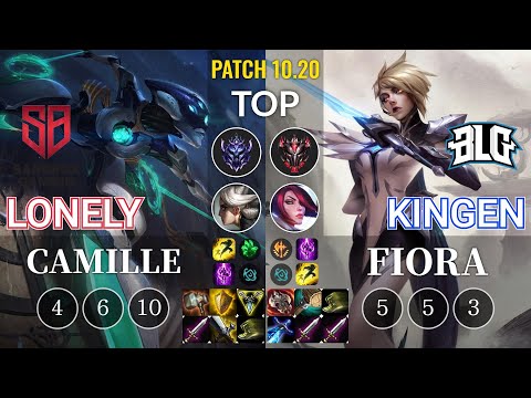 SB Lonely Camille vs BLG Kingen Fiora Top - KR Patch 10.20