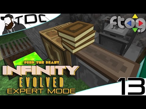 MINECRAFT MODS FTB Infinity Evolved | BIBLIOCRAFT TYPESETTING! | Episode 13 (EXPERT MODE FTOG SMP)