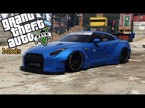 GTA V MODS : FUGA INSANA DA POLICIA DE NISSAN GTR, SERA QUE DEU BOM?
