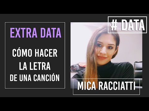 Mica Racciatti Set Elctrico video Cmo hacer la letra de la cancin? - # DATA / 2021