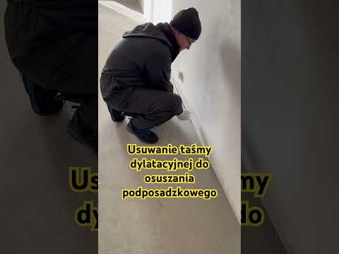 Usuwanie taśmy dylatacyjnej do osuszania podposadzkowego #posadzki #osuszanie #domy Osuszanie Polska