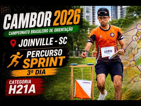 CamBOr 2026, 3º Dia, Joinville - SC | Sprint Orienteering Race Analysis (Headcam Orienteering)