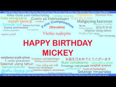 Mickey   Languages Idiomas - Happy Birthday