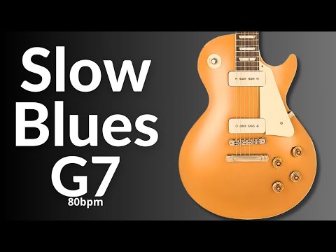 Classic Slow Blues Guitar Backing Track in G Major (G7)