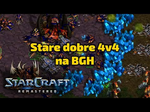 Good old 4v4 on Big Game Hunters BGH - StarCraft Broodwar - Polish commentary