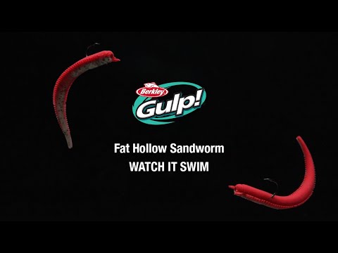 Berkley Gulp! Fat Hollow Sandworm | Watch It Swim