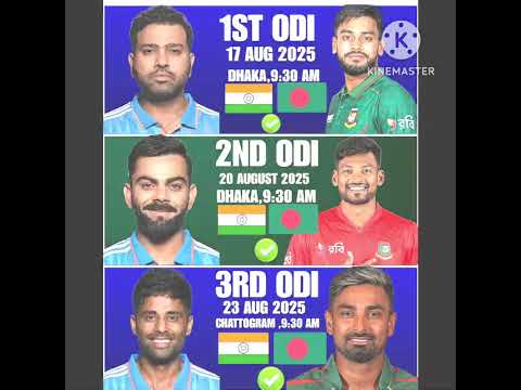 India Tour of Bangladesh, 2025 for the 3ODI match series (17 AUG-23 AUG) #shortsfeed#indvsban