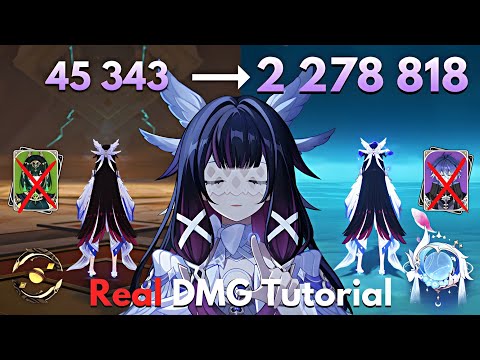 C0 Columbina 2.3M Real DMG Tutorial! Genshin Impact