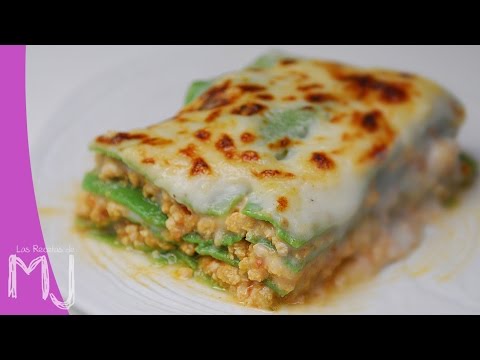 Lasaña DE Espinacas CON Boloñesa DE Pollo Y Pavo | Las Recetas de MJ