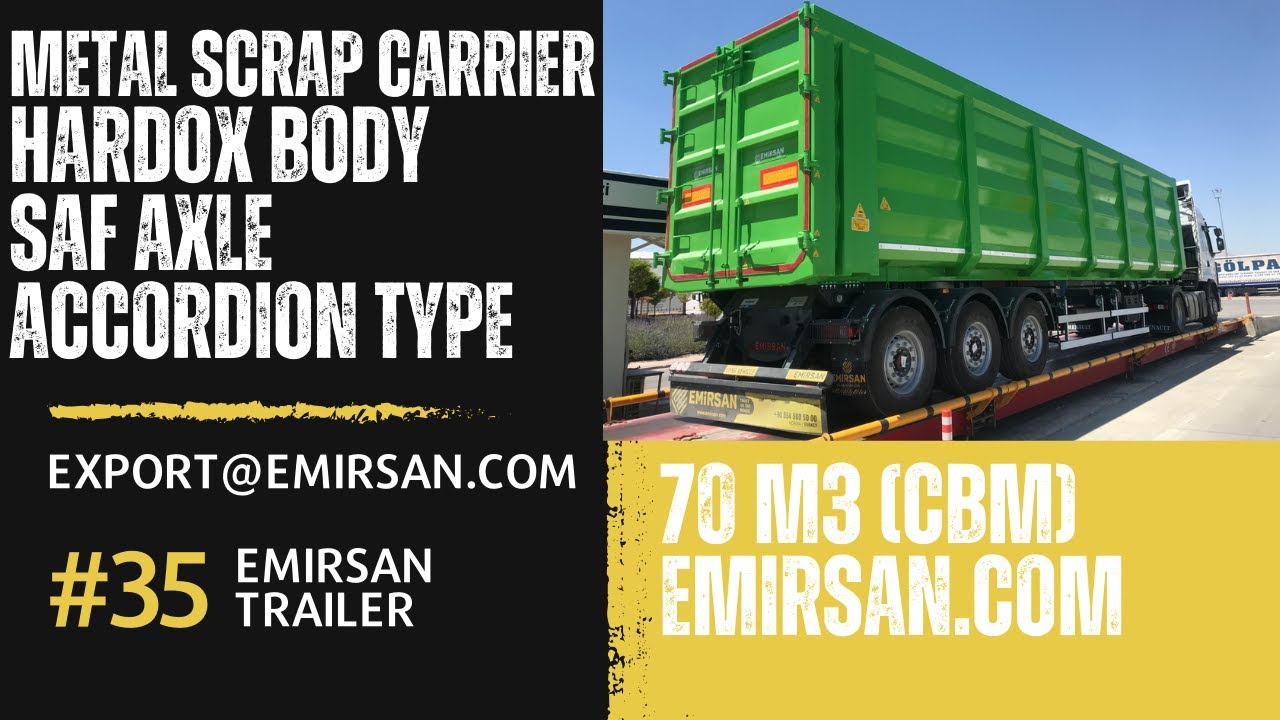 70 m³ Scrap Type Tipper Semi Trailer En Route to Europe