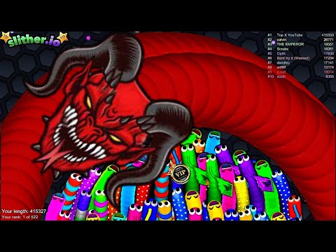 Slither.io A.I. Epic Skin Slitherio Best Gameplay - Demon Skin - Slitherio Vip Devil - World  record