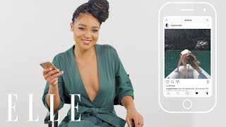 Aisha Dee stalke ses co-stars sur instagram pour le magazine ELLE