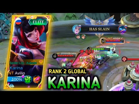 Top 2 Global Karina by Avilio - Karina Gameplay #2 - MLBB