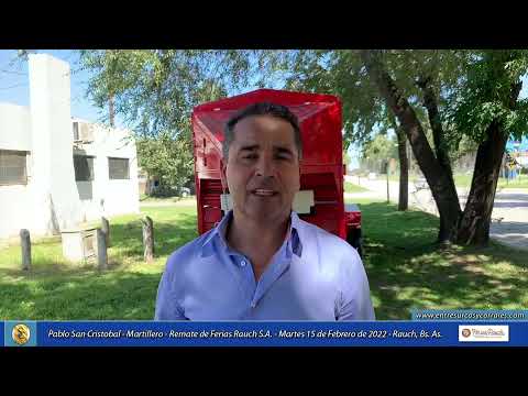 15-02-22 - Pablo San cristobal - Martillero - Remate de Ferias Rauch S.A. -   Rauch, Bs.As.