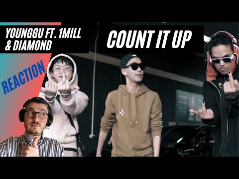 Farang (German) react to YOUNGGU FT. 1MILL & DIAMOND “COUNT IT UP”  in English.